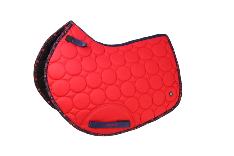 Hy Equestrian DynaMizs Ecliptic Close Contact Saddle Pad - Red/Navy